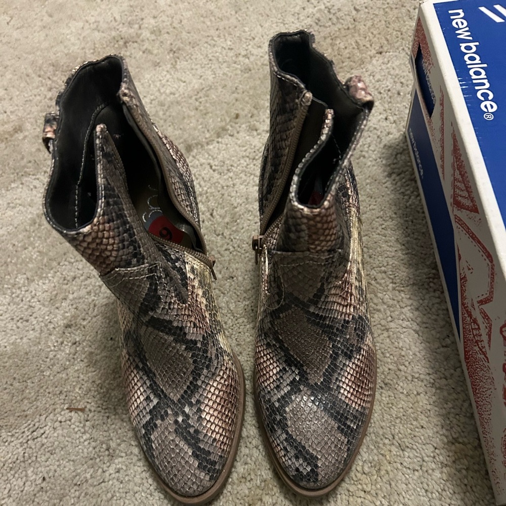 Snake skin boots